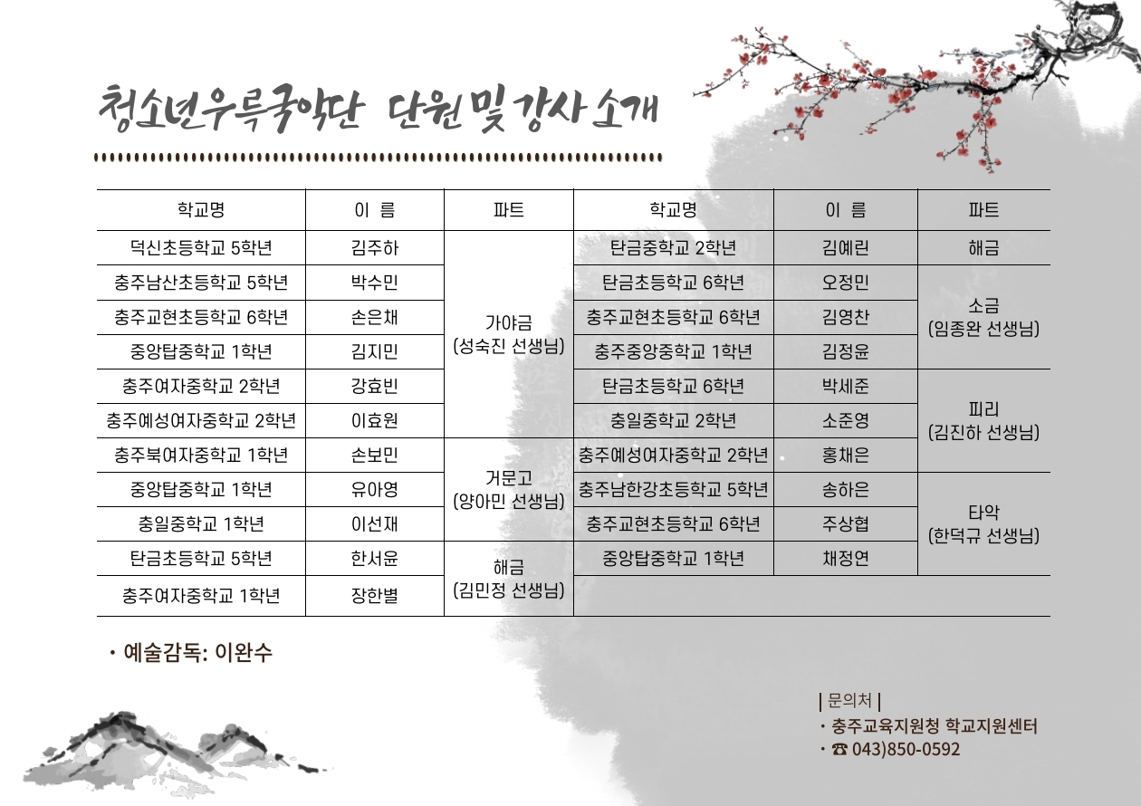 충청북도충주교육지원청 학교지원센터_붙임1. 제1회 충주교육지원청 청소년우륵국악단 정기연주회 초대장.pdf_page_3